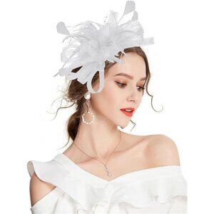 Fascinator Hats for Women 05 White
